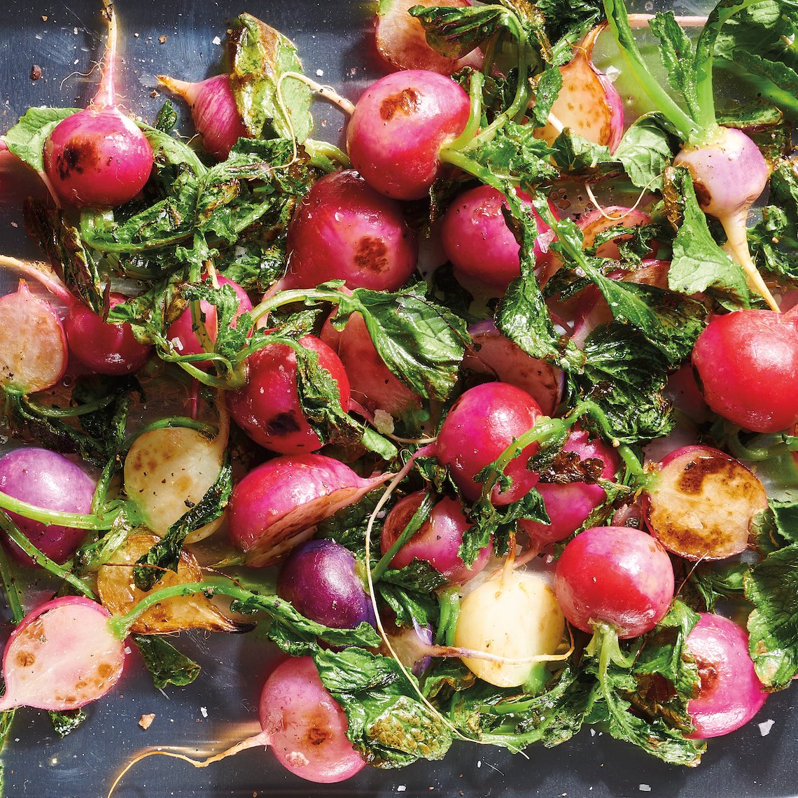 Roasted radishes by commercial food photographer Sarah Flotard  
